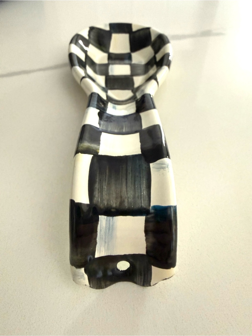 Brand New! Mackenzie Childs Spoon Rest-Courtly Check - Picture 7 of 11